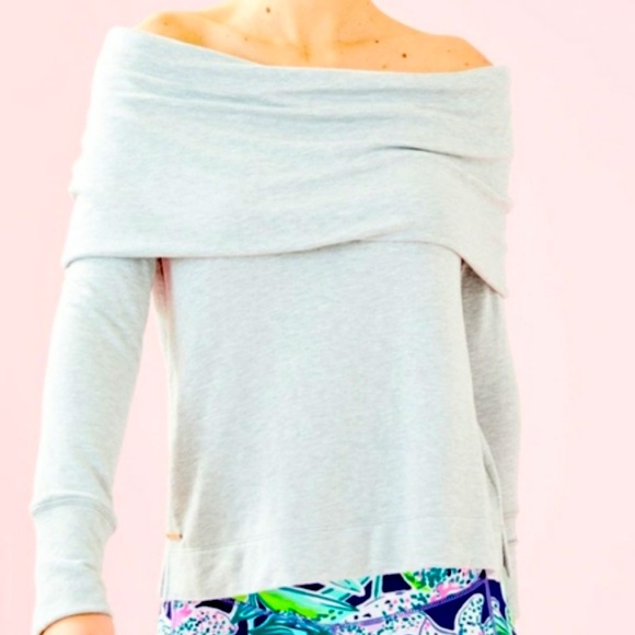 Lilly Pulitzer Belinda off shoulder pull over Med. - Picture 4 of 4